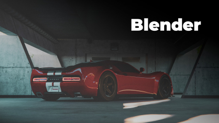 Blender - Créer et visualiser un concept car (image de couverture)