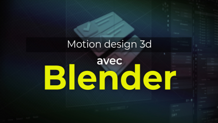 Motion design 3d avec Blender (image de couverture)