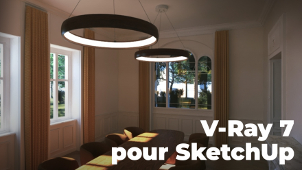 V-Ray 7 pour SketchUp - Maîtrisez le rendu photoréaliste d’un intérieur (image de couverture)