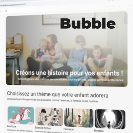 Bubble - Créer une application d'histoires personnalisées pour enfants avec l'IA (image de couverture format carré)