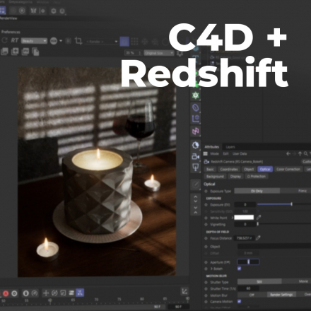 C4D - Maîtriser le rendu de produit réaliste (C4D + Redshift )	 (image de couverture format carré)
