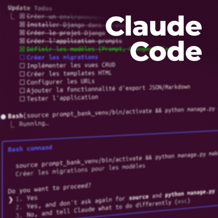 Formation complète : Maîtriser Claude Code pour le développement (image de couverture format carré)