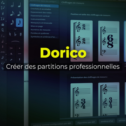Dorico - Créer des partitions professionnelles (image de couverture format carré)