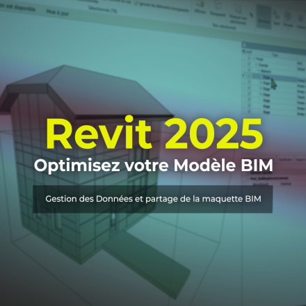 Revit 2025 : Optimisez votre Modèle BIM: Gestion des Données et partage de la maquette BIM (image de couverture format carré)