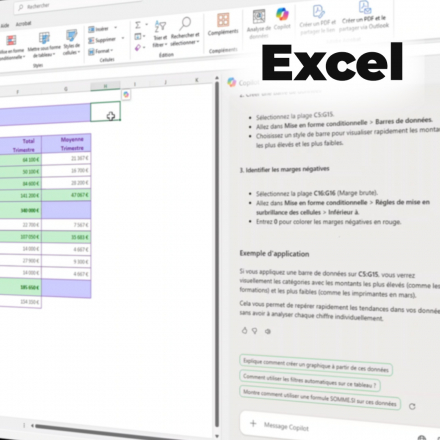 Excel & Microsoft 365 Copilot : Analysez, automatisez et gagnez du temps grâce à l’IA (image de couverture format carré)