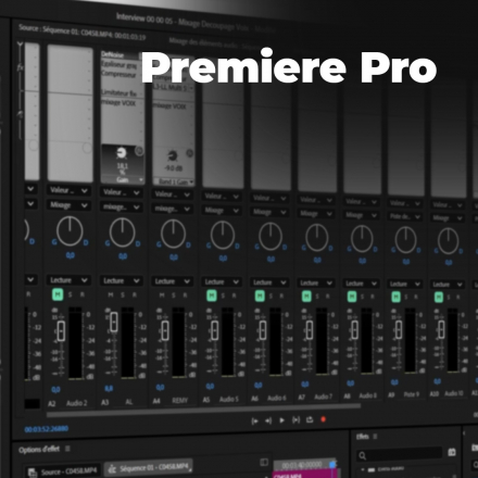 p3-Premiere Pro - Maitriser le traitement du son et des sous-titrages / Audio (image de couverture format carré)