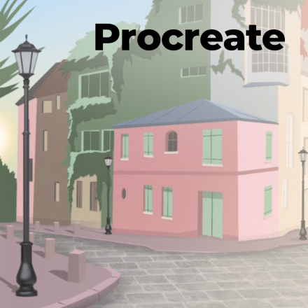 Procreate debutant : Dessiner un paysage minimaliste à partir d’une photo (image de couverture format carré)