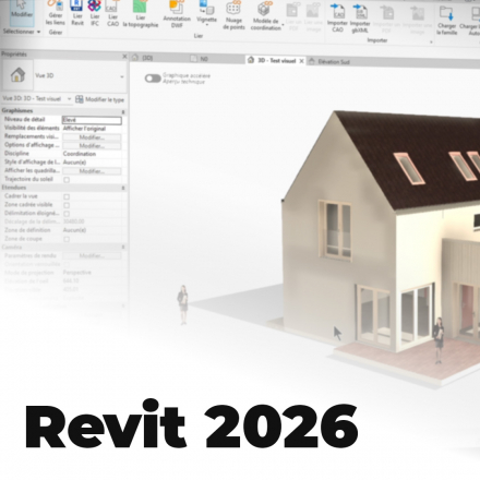 Revit 2026 - 01 - Interface, vues et feuilles (image de couverture format carré)