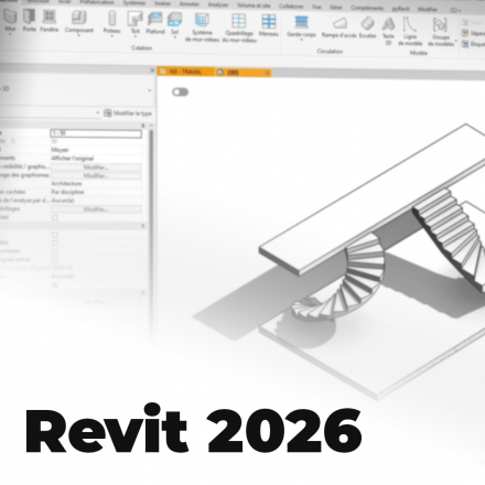 Revit 2026 - 02 - Les familles 3D systèmes, In Situ et les profils (image de couverture format carré)