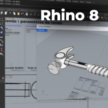 Maitriser les fondamentaux de Rhino 8 (image de couverture format carré)