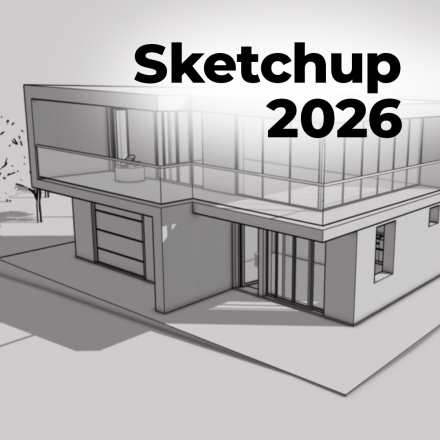 Maîtriser les fondamentaux de Sketchup 2026 (image de couverture format carré)