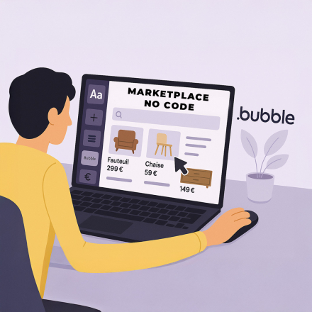Bubble - Créez une marketplace sans coder de A à Z (image de couverture)