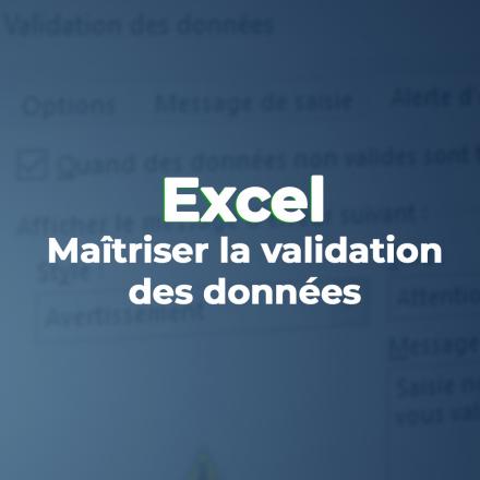 La validation des données : Guider et restreindre la saisie