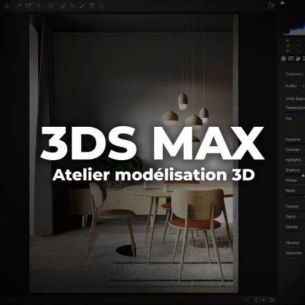 3ds Max 2022 - Atelier scène 3D d'architecture d'intérieur