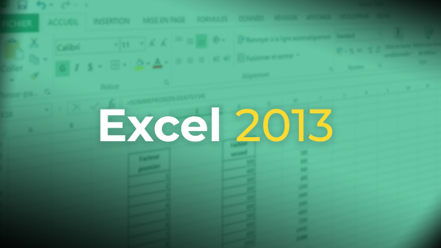 Formation Excel 2013 - du Niveau initiation à perfectionnement - Préparation aux certifications
