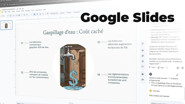 Créer des supports professionnels grâce à Gemini dans Google Slides