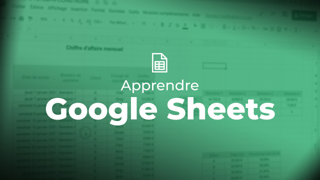 Apprendre Google Sheets