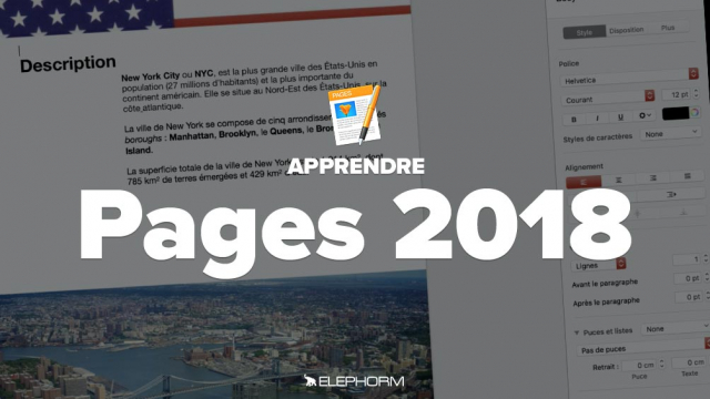 Apprendre Pages 2018
